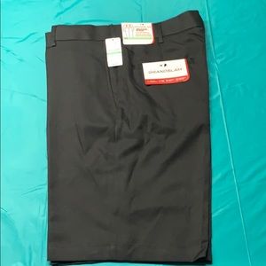 Men black dress shorts